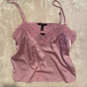 Forever 21 purple silky lace tank top